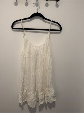 Hollister Cream Textured Scoop Neck Tank